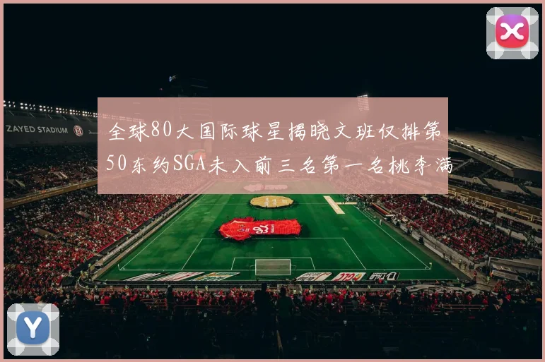 全球80大国际球星揭晓文班仅排第50东约SGA未入前三名第一名桃李满天下