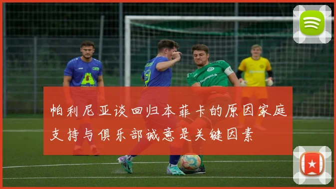 帕利尼亚谈回归本菲卡的原因家庭支持与俱乐部诚意是关键因素